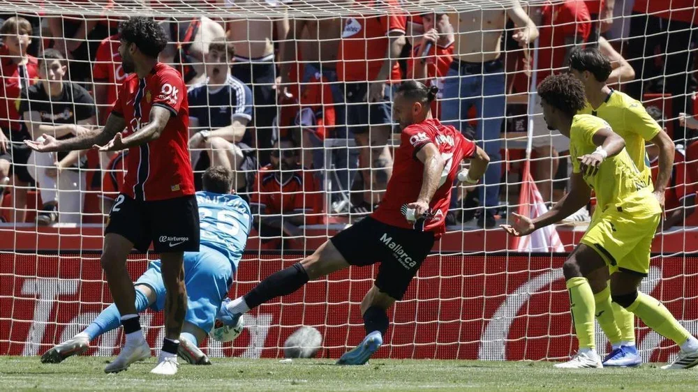 Momento en el que Muriqi anota el gol del empate del Mallorca