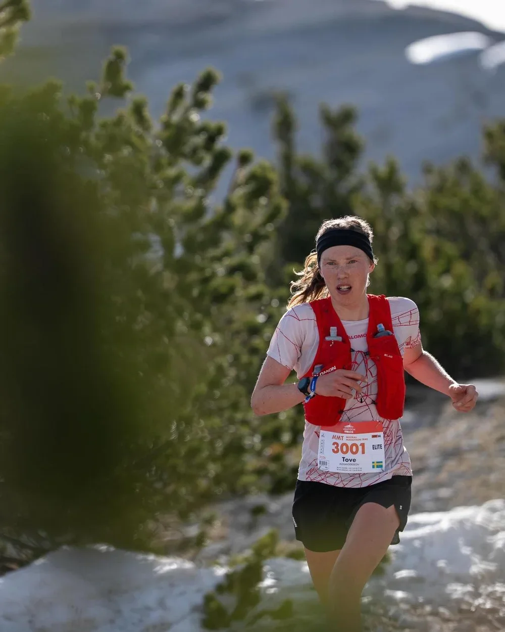 Tove Alexandersson, durante la carrera